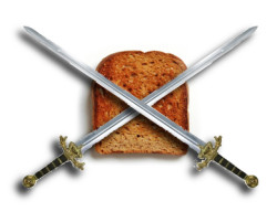 Toast Spada che affetta un toast